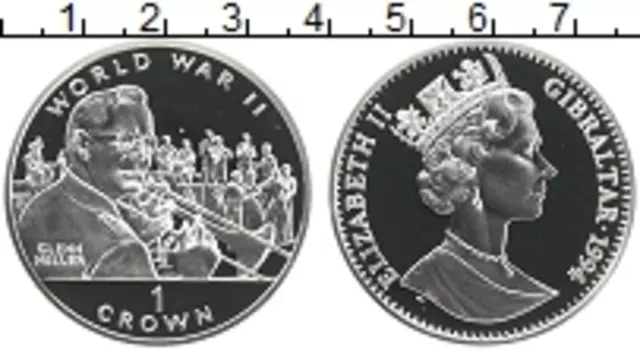 Монета крона Гибралтара 1994 года Серебро Елизавета II