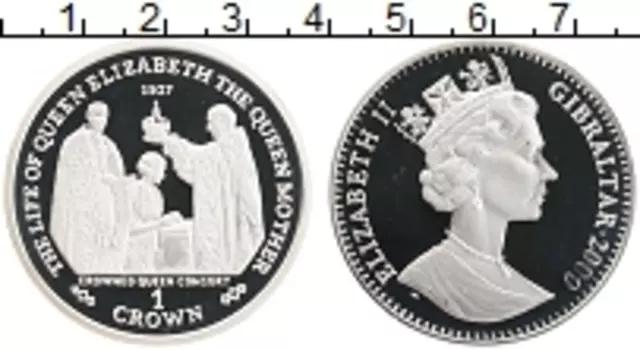 Монета крона Гибралтара 2000 года Серебро Елизавета II