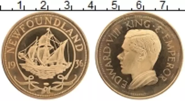 Монета крона Ньюфаундленда 1936 года Бронза UNUSUAL
