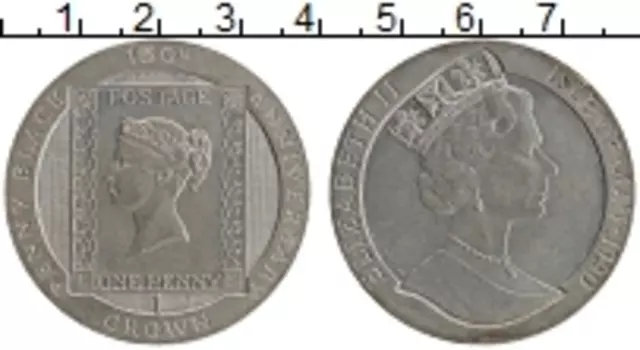 Монета крона Острова Мэн 1990 года Медно-никель Елизавета II