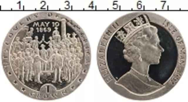 Монета крона Острова Мэн 1992 года Медно-никель Елизавета II