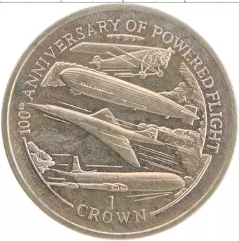 Монета крона Острова Мэн 2003 года Медно-никель Елизавета II