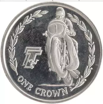 Монета крона Острова Мэн 2005 года Медно-никель Елизавета II