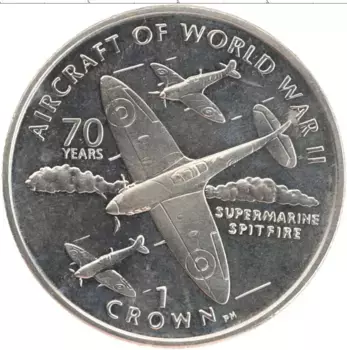 Монета крона Острова Мэн 2006 года Медно-никель Самолеты Второй Мировой войны