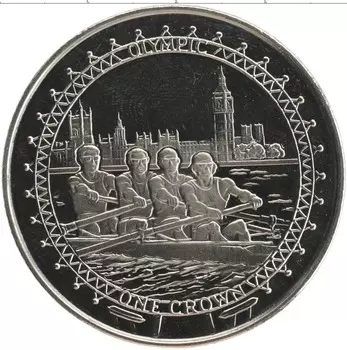 Монета крона Острова Мэн 2010 года Медно-никель Олимпийские игры в Лондоне