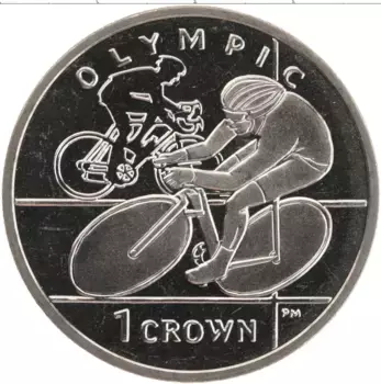 Монета крона Острова Мэн 2011 года Медно-никель Олимпиада-2012 в Лондоне