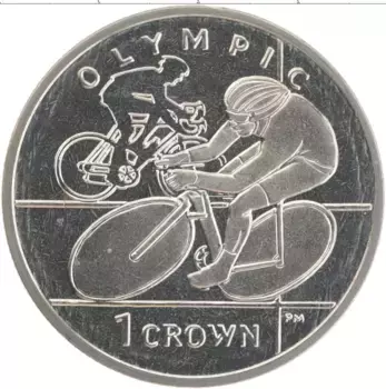 Монета крона Острова Мэн 2012 года Медно-никель Олимпийские игры