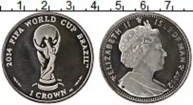 Монета крона Острова Мэн 2012 года Медно-никель Елизавета II