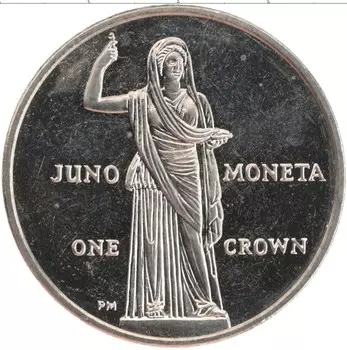Монета крона Острова Мэн 2012 года Медно-никель Юнона