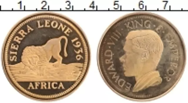 Монета крона Сьерры-Леоне 1936 года Бронза UNUSUAL