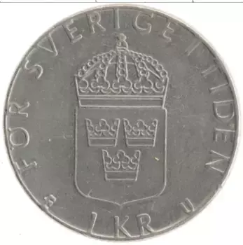 Монета крона Швеции 1978 года Медно-никель Карл XVI Густав