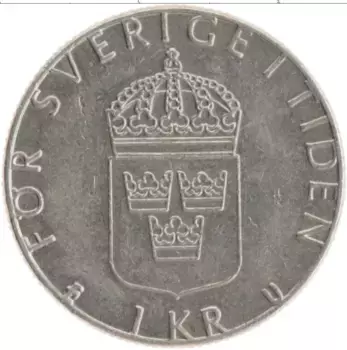 Монета крона Швеции 1981 года Медно-никель Карл XVI Густав
