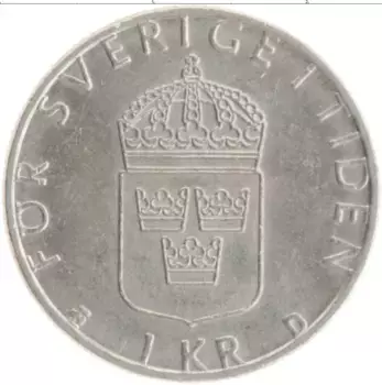 Монета крона Швеции 1990 года Медно-никель Карл XVI Густав