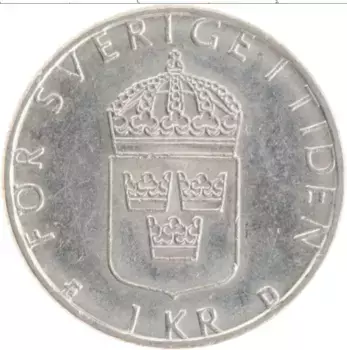 Монета крона Швеции 1991 года Медно-никель Карл XVI Густав