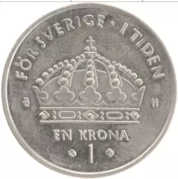 Монета крона Швеции 2004 года Медно-никель Карл XVI Густав
