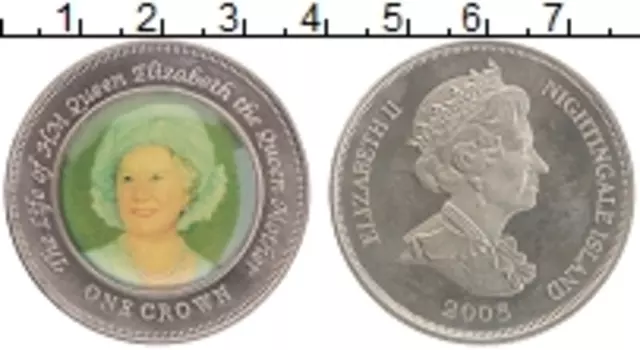 Монета крона Тристан-да-Куньи 2005 года Медно-никель Остров Найтингейл