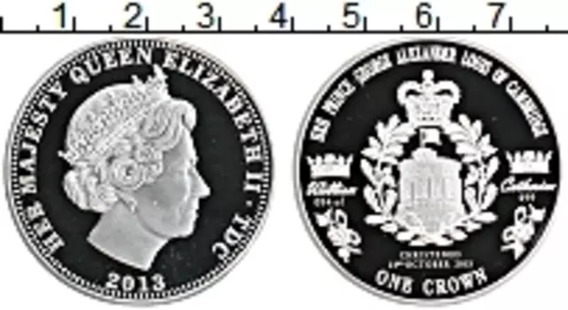 Монета крона Тристан-да-Куньи 2013 года Серебро Елизавета II