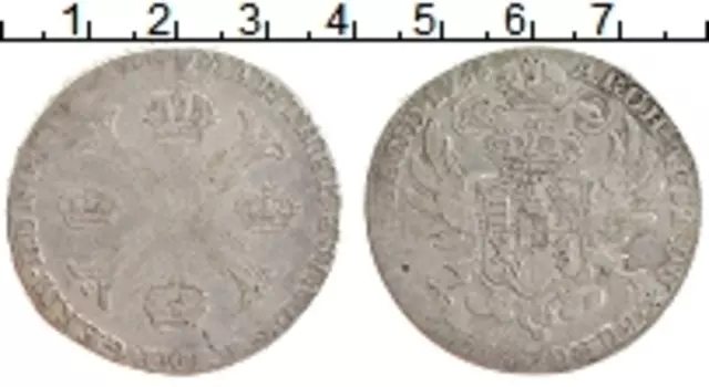 Монета кроненталер 1755 года Серебро Мария Терезия