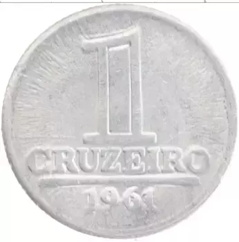 Монета крузейро Бразилии 1961 года Алюминий