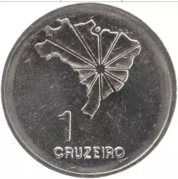 Монета крузейро Бразилии 1972 года Медно-никель