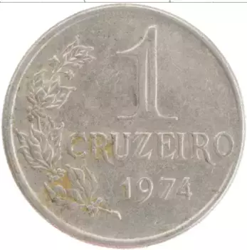 Монета крузейро Бразилии 1974 года Медно-никель