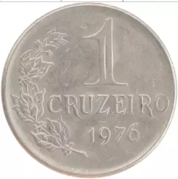 Монета крузейро Бразилии 1976 года Медно-никель