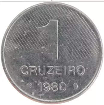 Монета крузейро Бразилии 1980 года Медно-никель
