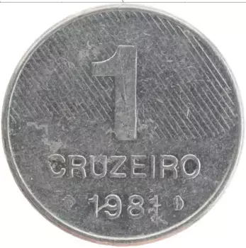Монета крузейро Бразилии 1981 года Медно-никель