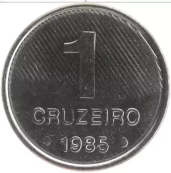 Монета крузейро Бразилии 1985 года Медно-никель