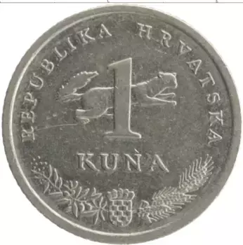 Монета куна Хорватии 2001 года Медно-никель