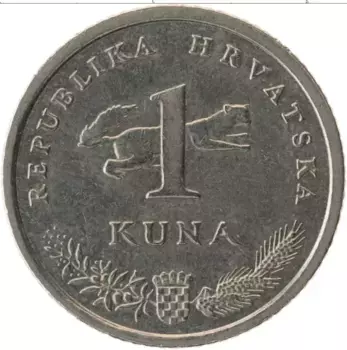 Монета куна Хорватии 2005 года Медно-никель