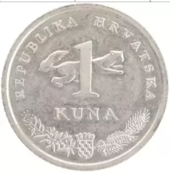 Монета куна Хорватии 2007 года Медно-никель