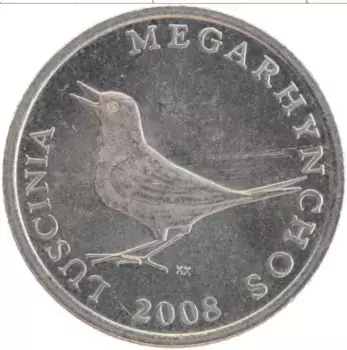 Монета куна Хорватии 2008 года Медно-никель