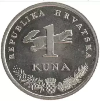 Монета куна Хорватии 2008 года Медно-никель