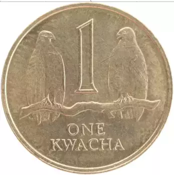 Монета квача Замбии 1992 года Латунь