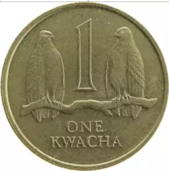 Монета квача Замбии 1992 года Латунь