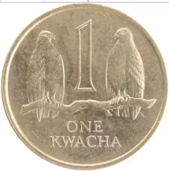 Монета квача Замбии 1992 года Латунь