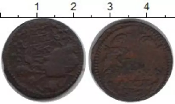 Монета кватрино Ватикана Медь 17 век