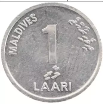 Монета лари Мальдив 2012 года Алюминий