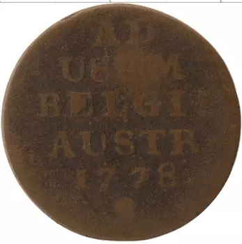 Монета лиард Бельгии 1778 года Медь Мария Терезия