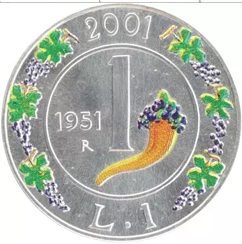 Монета лира Италии 2001 года Серебро История лиры