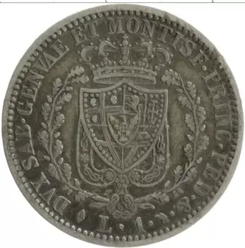 Монета лира Сардинии 1827 года Серебро Карл Феличе