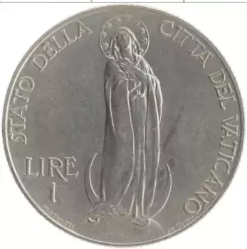 Монета лира Ватикана 1935 года Медно-никель Пий XI
