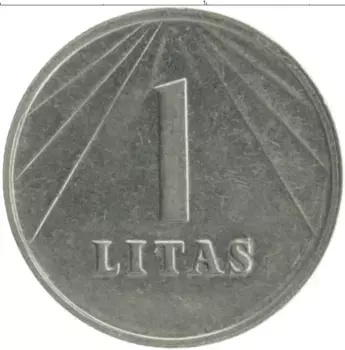 Монета лит Литвы 1991 года Медно-никель