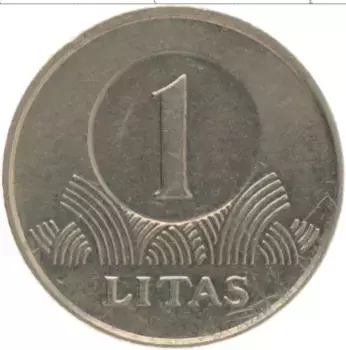 Монета лит Литвы 2002 года Медно-никель