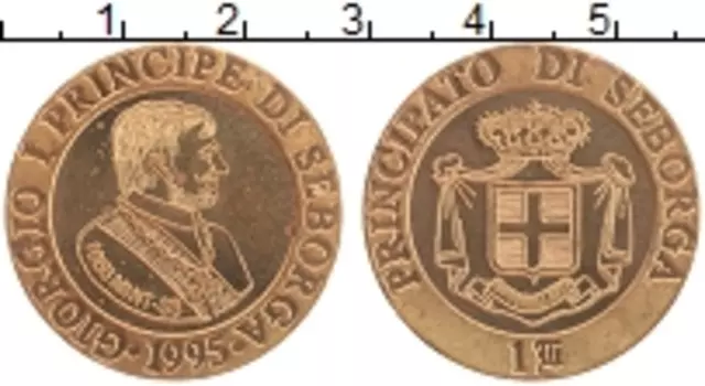 Монета луиджино Себорги 1995 года Бронза Джорджио I Карбоне