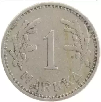 Монета марка Финляндии 1928 года Медно-никель