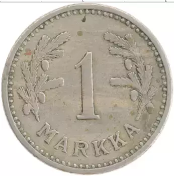 Монета марка Финляндии 1928 года Медно-никель