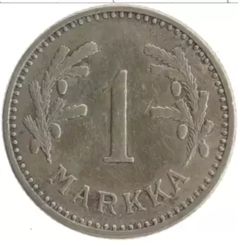 Монета марка Финляндии 1928 года Медно-никель