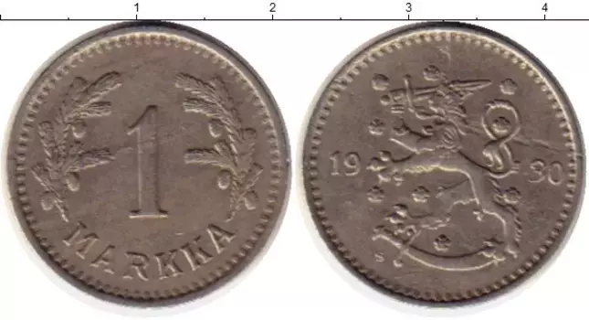Монета марка Финляндии 1930 года Медно-никель